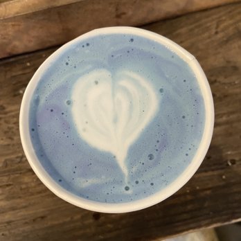 maman - Butterfly pea flower latte (seasonal specialty) - Cafes Near Me - New York, New York