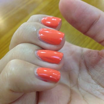 Prime Nails - Shrinkage around the sides and the red on my pinky is from them not removing my old polish completely - Nail Salons Near Me - Fremont, California Prime Nails - Shrinkage around the sides and the red on my pinky is from them not removing my old polish completely - Nail Salons Near Me - Fremont, California