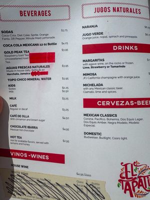 Menu photo 1 El Tapatio Restaurant Imperial Beach, CA Menu photo 1 El Tapatio Restaurant Imperial Beach, CA