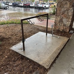 Estes Valley Library - Bike rack with air pump