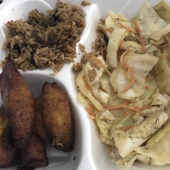 Tastee Spoon - Plantains, Rice and Peas, and Cabbage!! Veggie Option - Caribbean Near Me - Dunwoody, Georgia Tastee Spoon - Plantains, Rice and Peas, and Cabbage!! Veggie Option - Caribbean Near Me - Dunwoody, Georgia