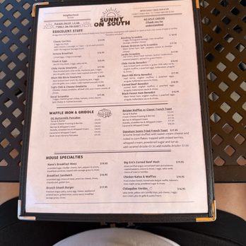 Sunny on South - Menu - Breakfast & Brunch Near Me - Cerritos, California Sunny on South - Menu - Breakfast & Brunch Near Me - Cerritos, California