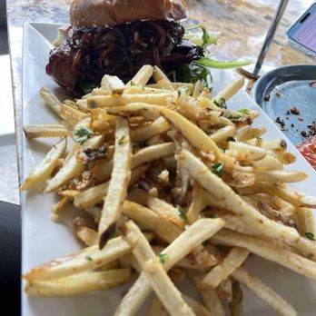 Cafe Dantorels - Brie Candied Bacon Burger - Cafes Near Me - Sacramento, California Cafe Dantorels - Brie Candied Bacon Burger - Cafes Near Me - Sacramento, California
