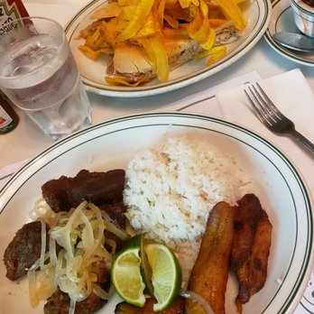 Versailles - Top is pan con lechon very good bottom is deep fried pork, very dry and not fresh - Cuban Near Me - Miami, Florida Versailles - Top is pan con lechon very good bottom is deep fried pork, very dry and not fresh - Cuban Near Me - Miami, Florida