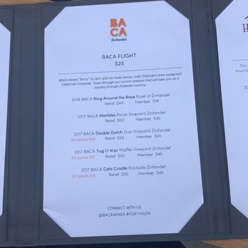 BACA Wines - Tasting menu - Wine Tasting Room Near Me - Healdsburg, California BACA Wines - Tasting menu - Wine Tasting Room Near Me - Healdsburg, California
