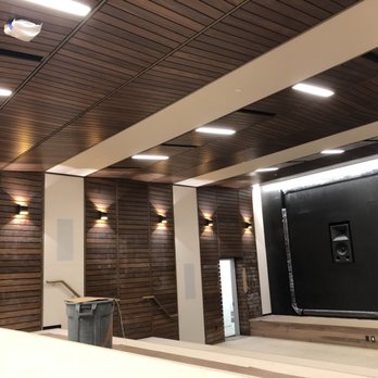 Crystal Woodworking - Wall and ceiling paneling in theater - Carpenters Near Me