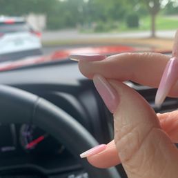 Dips do not belong in the middle of a nail. Dips do not belong in the middle of a nail.