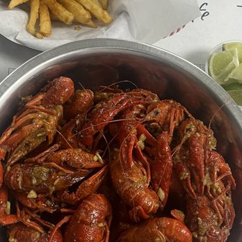 Crawfish Cafe - 2 pounds of crawfish and cajun fries - Seafood Near Me - Pearland, Texas Crawfish Cafe - 2 pounds of crawfish and cajun fries - Seafood Near Me - Pearland, Texas