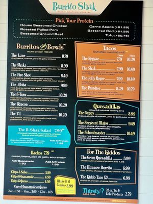 Menu photo 2 Burrito Shak Sneads Ferry, NC