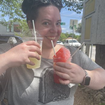 Casey's New Orleans Snowballs - Lemonade and strawberry sno - Ice Cream & Frozen Yogurt Near Me - Austin, Texas
