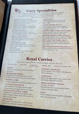 Menu photo 7 Royal India San Diego, CA
