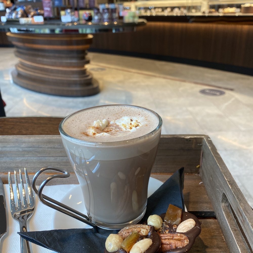 Thierry - Mount Pleasant - The Alberni -- yummy hot chocolate with dark chocolate mendiant - Desserts Near Me - Vancouver, British Columbia