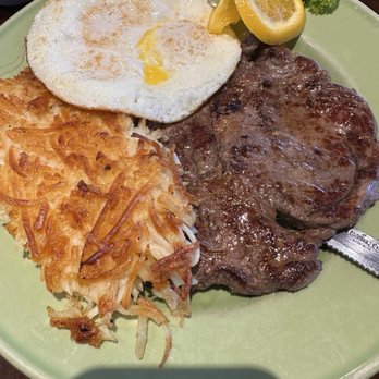 Rick's Restaurant - Steak and Eggs with hash browns - Cuban Near Me - Palm Springs, California