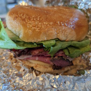 Barry Bagels Westerville - Pastrami and provolone on white - Delis Near Me - Westerville, Ohio
