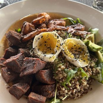 Park Winters Dining - Quinoa bowl with added shrimp, would definitely get again. - New American Near Me - Winters, California