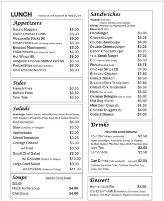 Menu photo 2 Fleig's Cafe Ferdinand, IN
