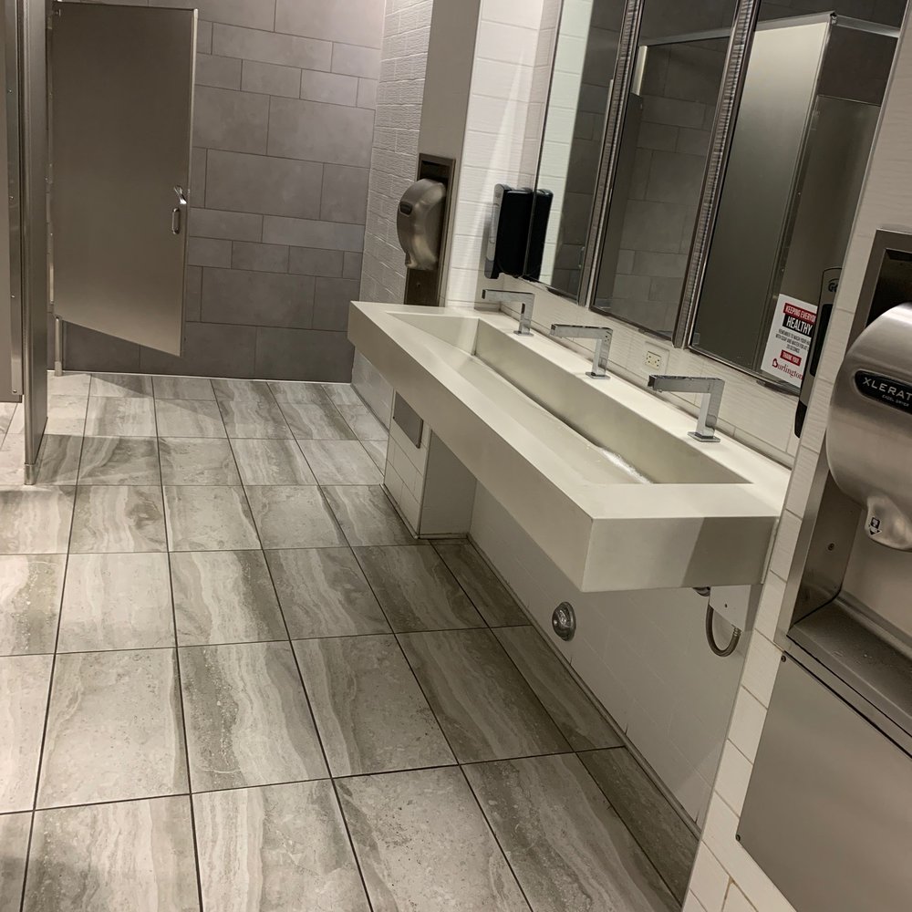Restrooms are nice and clean