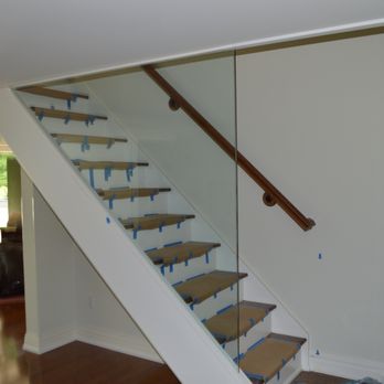 Village Glass - Tempered Glass Stairway Partition - Windows Installation Near Me - Ridgefield, Connecticut Village Glass - Tempered Glass Stairway Partition - Windows Installation Near Me - Ridgefield, Connecticut