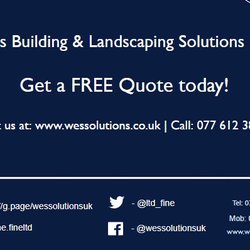 Shine & Fine - Back cover of New Leaflets !  #WesBuilding&LandscapingSolutionsLtd