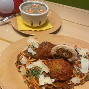 Toadstool Cafe - mushroom soup and spaghetti&meatballs - Cafes Near Me - Universal City, California Toadstool Cafe - mushroom soup and spaghetti&meatballs - Cafes Near Me - Universal City, California
