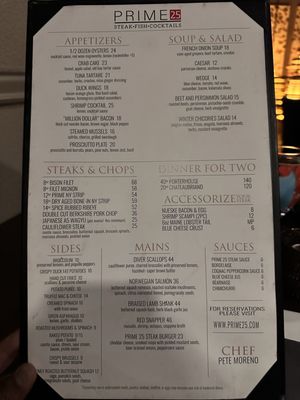Menu photo 2 Prime 25 Colorado Springs, CO