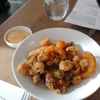 The Kitchen Table - Fritto misto, chicken saltimboca and escalar. - Italian Near Me - San Rafael, California