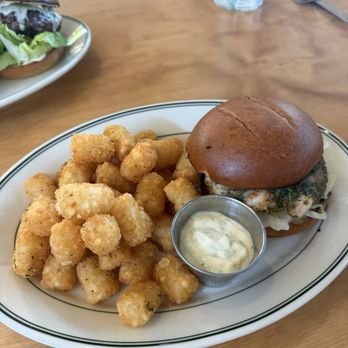 Standard Beer + Food - Shrimp burger - American Near Me - Raleigh, North Carolina Standard Beer + Food - Shrimp burger - American Near Me - Raleigh, North Carolina