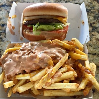 In-N-Out Burger - Cheeseburger and extra crispy animal style fries - Burgers Near Me - Clovis, California