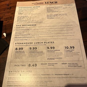 LongHorn Steakhouse - Menu - Steakhouses Near Me - Jacksonville, Florida LongHorn Steakhouse - Menu - Steakhouses Near Me - Jacksonville, Florida
