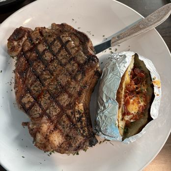 Pasture & Pier - Steak and loaded baked potato - Wine Bars Near Me - Blackshear, Georgia Pasture & Pier - Steak and loaded baked potato - Wine Bars Near Me - Blackshear, Georgia