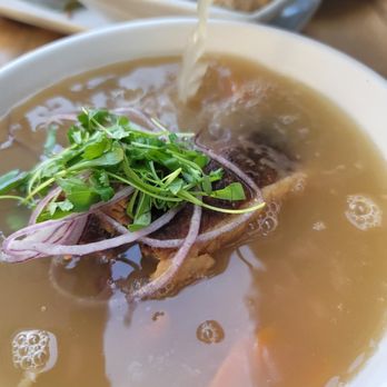 Bone Kettle - Broth poured- fatty brisket ramen - Breakfast & Brunch Near Me - Pasadena, California