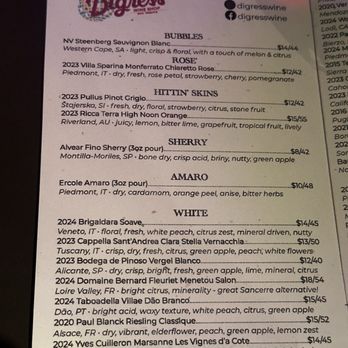 Digress Wine - Menu Page 1 - Wine Bars Near Me - Orlando, Florida