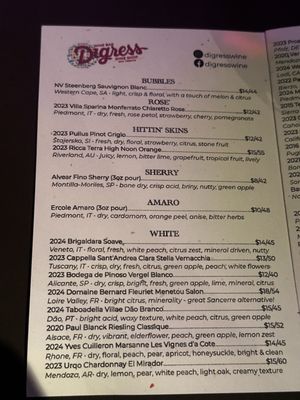 Menu photo 1 Digress Wine Orlando, FL