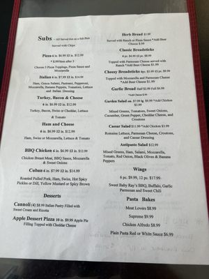 Menu photo 1 North Winds Pizza and Subs Roscommon, MI