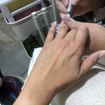 Edgy Nails & Spa - Yvonne doing her magic! - Nail Salons Near Me - Riverside, California