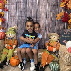 My Dentist & Me - This is a Halloween set up in the lobby, and my kids love all of the decor