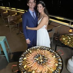 SB Paella Catering - SB Paella Catering - A small wedding reception at the Deep Sea Tasting Room on the wharf. Traditional Paella Mixta and 1 sm Vegan.