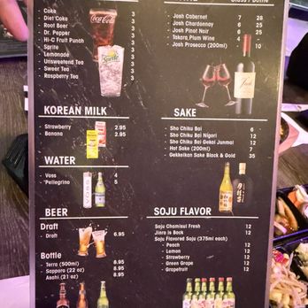 Jjang Korean BBQ - Drink menu - Korean Near Me - La Mesa, California Jjang Korean BBQ - Drink menu - Korean Near Me - La Mesa, California