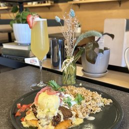 Birria de res eggs Benedict - IG @bougiefoodieboi