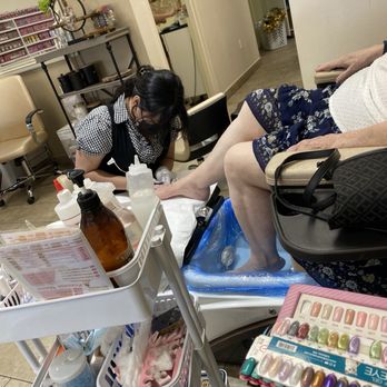 Wilmot Nails - My mom and I both getting pedicures - Nail Salons Near Me - Tucson, Arizona