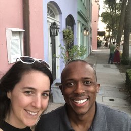 Nate and I at rainbow row, only a couple blocks from the inn.
