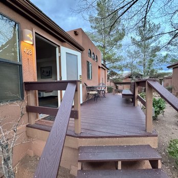 Sedona Pines Resort - Front porch area - Hotels Near Me - Sedona, Arizona
