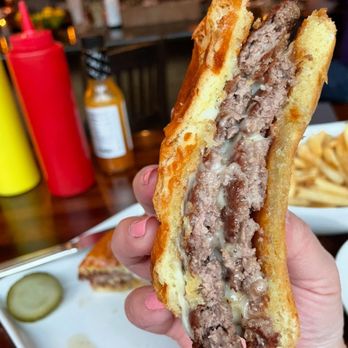 Parlour - Parlour Burger cross section - New American Near Me - Minneapolis, Minnesota
