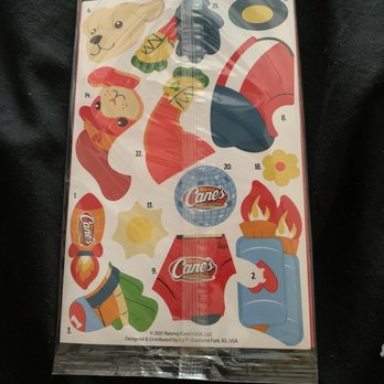 Raising Cane's Chicken Fingers - Sticker set - Fast Food Near Me - Kenner, Louisiana