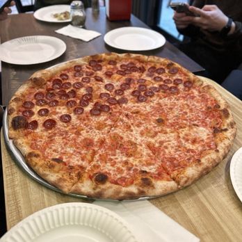 Andrea's Pizza - half pepperoni, half cheese - Pizza Near Me - New York, New York