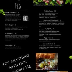 Blueberry & Fig - Menu