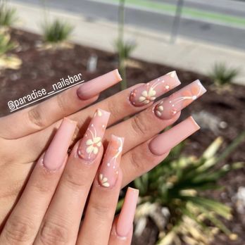 Paradise Nails - summer set !! holly is also amazinggg for hand drawn nail art - Nail Technicians Near Me - San Jose, California