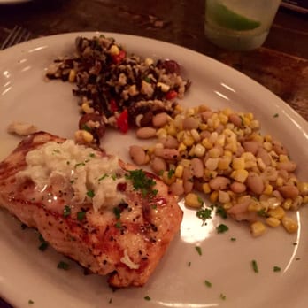 Cowfish - Salmon with crab meat -fish of the day - New American Near Me - Hampton Bays, New York