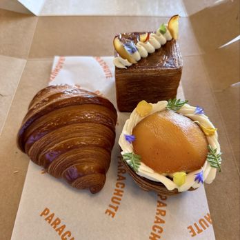Parachute Bakery - croissant, plum & toasted rice cube, peach melba - Cafes Near Me - San Francisco, California Parachute Bakery - croissant, plum & toasted rice cube, peach melba - Cafes Near Me - San Francisco, California