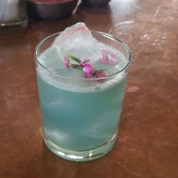 Campfire - Lower. east side- gin. salvaged mint. violette. cumber. lemon - New American Near Me - Carlsbad, California Campfire - Lower. east side- gin. salvaged mint. violette. cumber. lemon - New American Near Me - Carlsbad, California